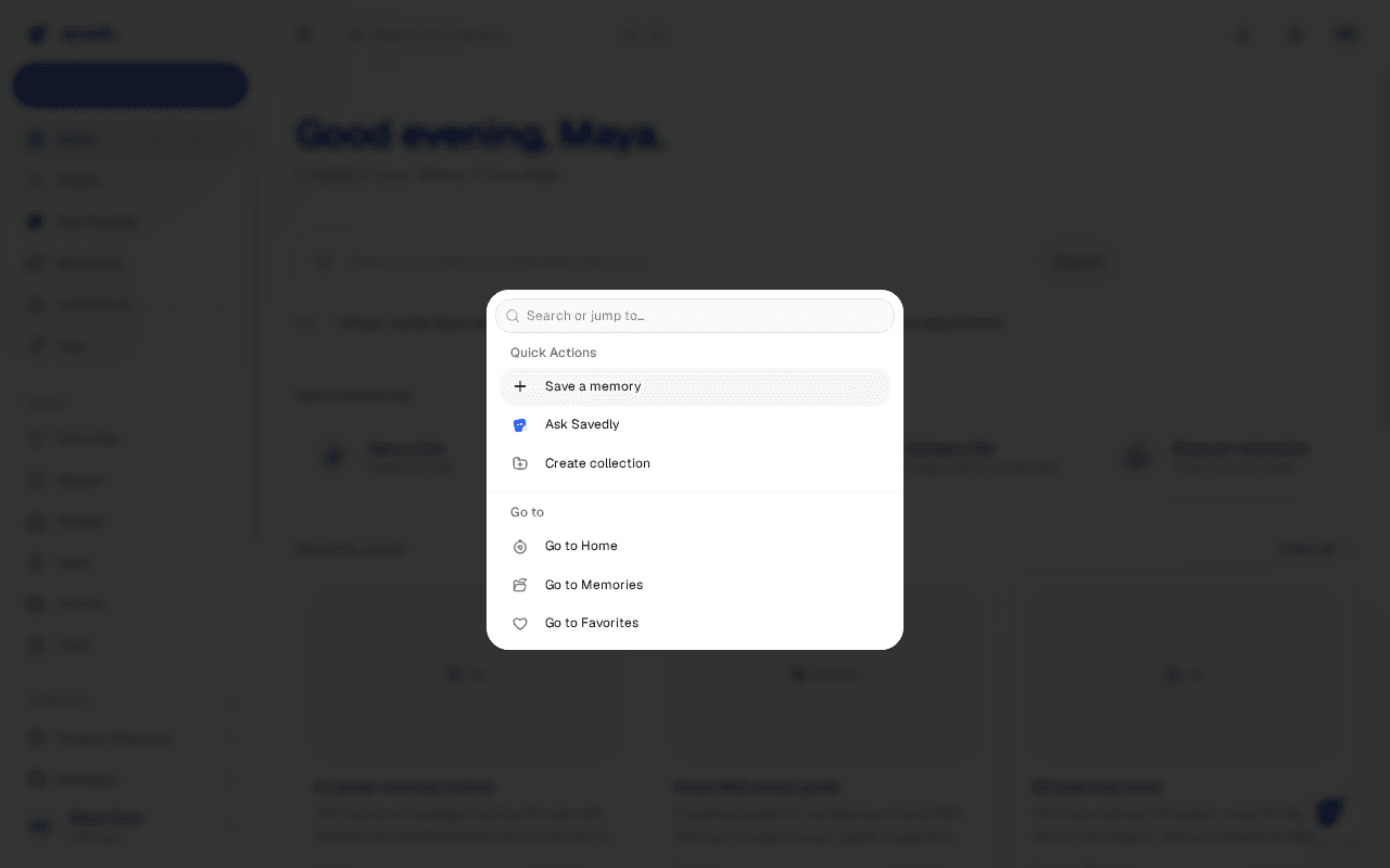 The search palette, opened with Ctrl+K