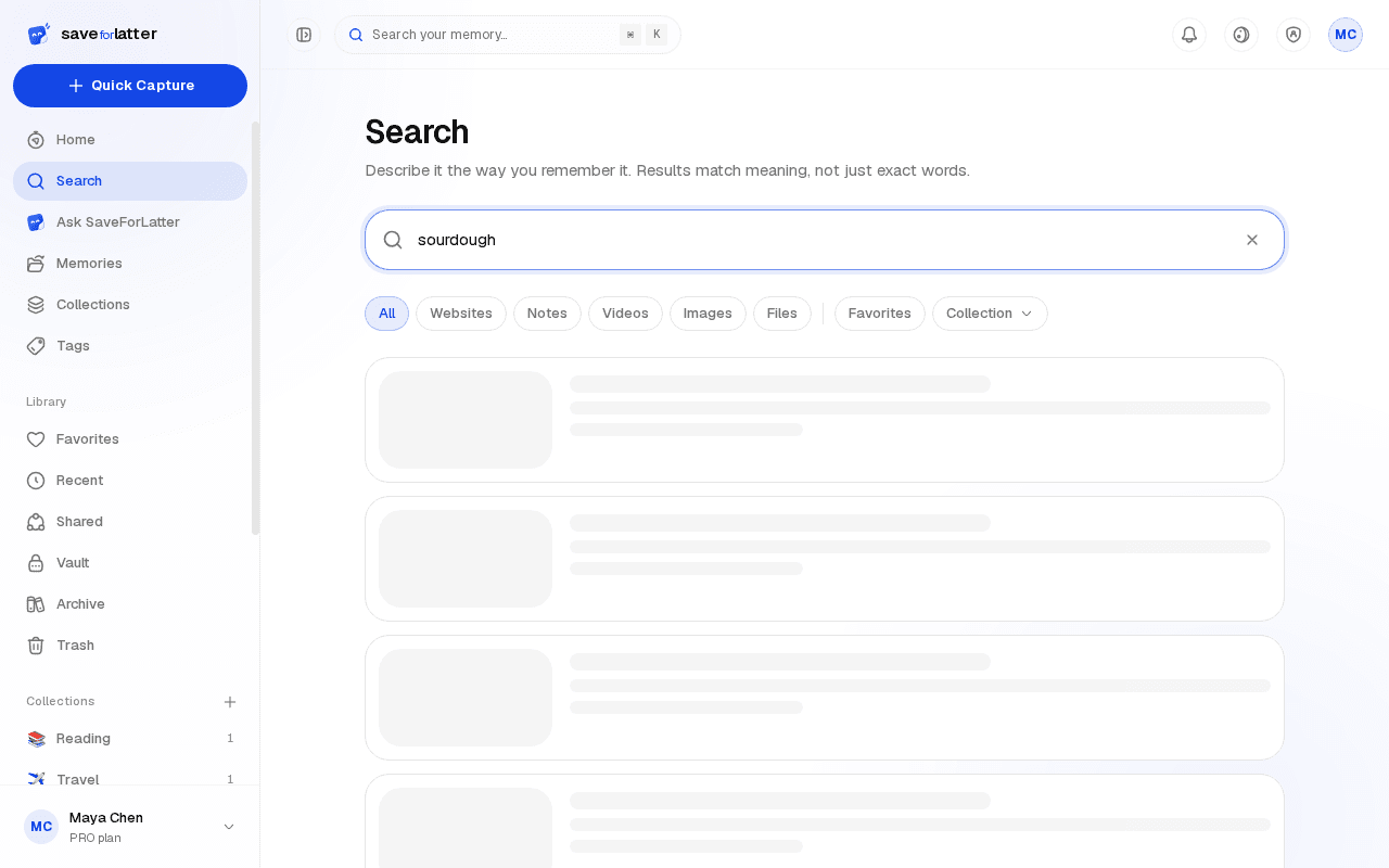 Search screen